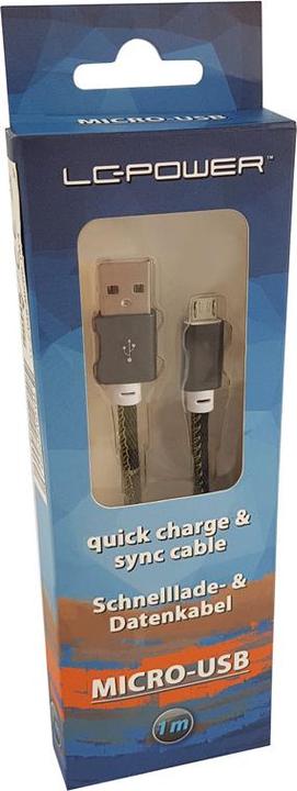 Immagine prodotto LC-Power LC Cavo USB di alimentazione da USB (M) a Micro USB tipo B (M) (1 m, USB 2.0)