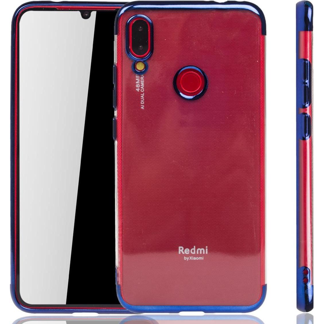 König Design Xiaomi Redmi Note 7 Hülle Case Handy Cover Schutz Tasche Schutzhülle Bumper Blau (Xiaomi Redmi Note 7 Pro, ...