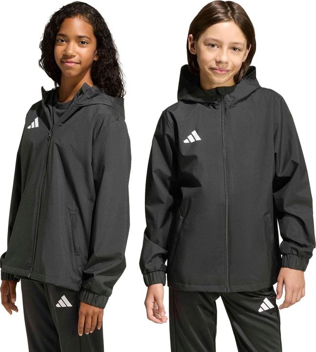 Adidas Entrada Allwetter-Kinderjacke Schwarz