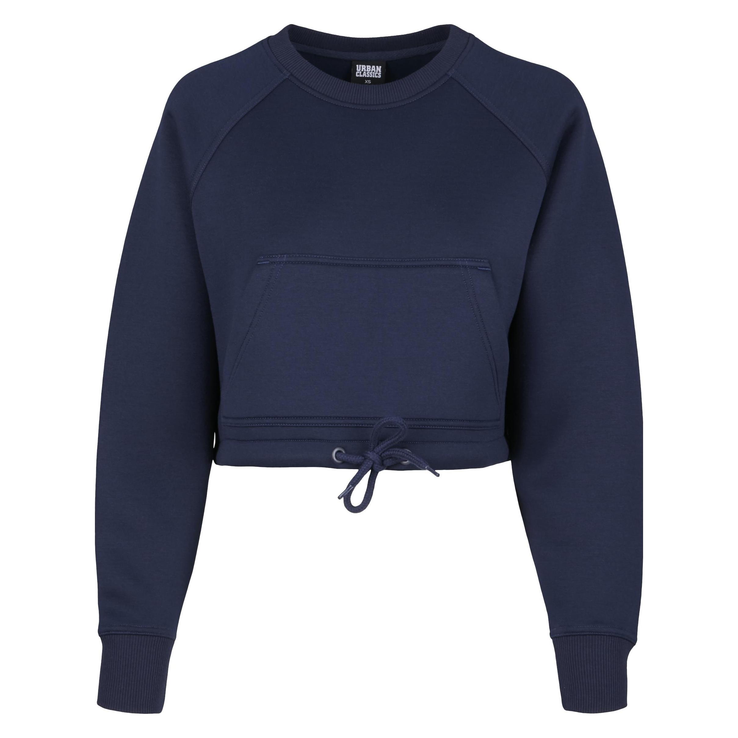 Urban Classics, Damen, Pullover, Ladies Oversized Short Raglan Crew, Blau, (L)
