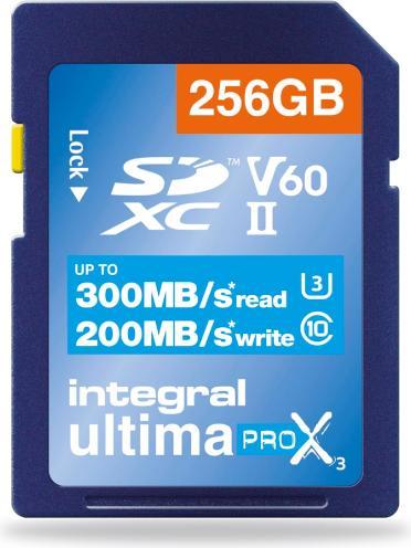 Actual product image 256GB ULTIMAPRO X3 UHS-II V60 Professional Grade SD Card Up to 300MB/s Read & 200MB/s Write (256 GB, SDXC, UHS-II)