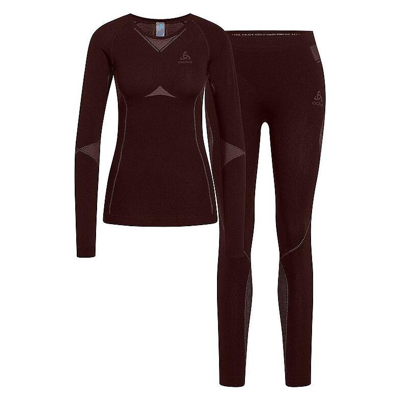 Odlo, Damen, Funktionsunterhose, Set Long Fundamentals Performance Warm (Xl), Braun, Xl