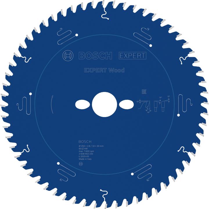 Bosch Professional Zubehör EXPERT Wood Kreissägeblatt, 250x30 mm, T60