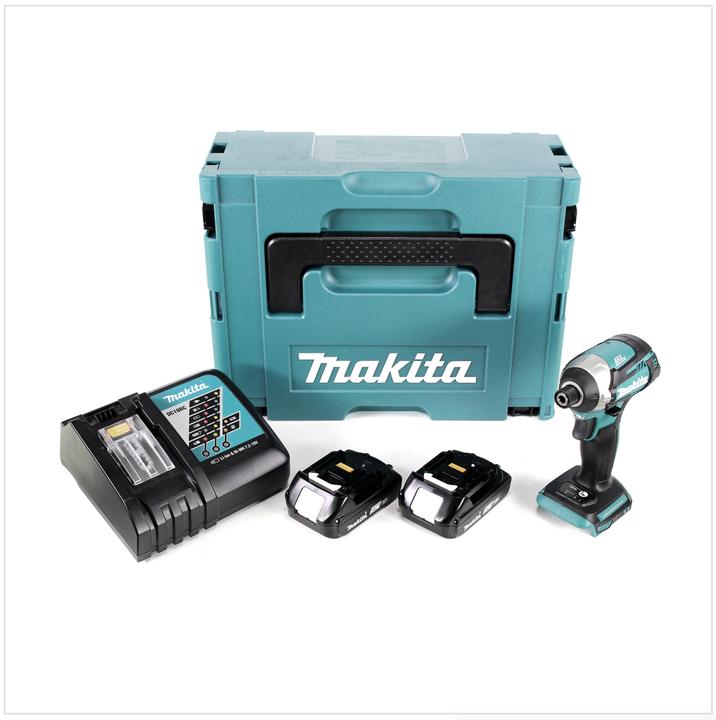 Image du produit Makita DTD 154 RYJ 18 V Li-Ion Visseuse à chocs sans fil avec boîtier MakPac + 2x Batteries BL1820 2