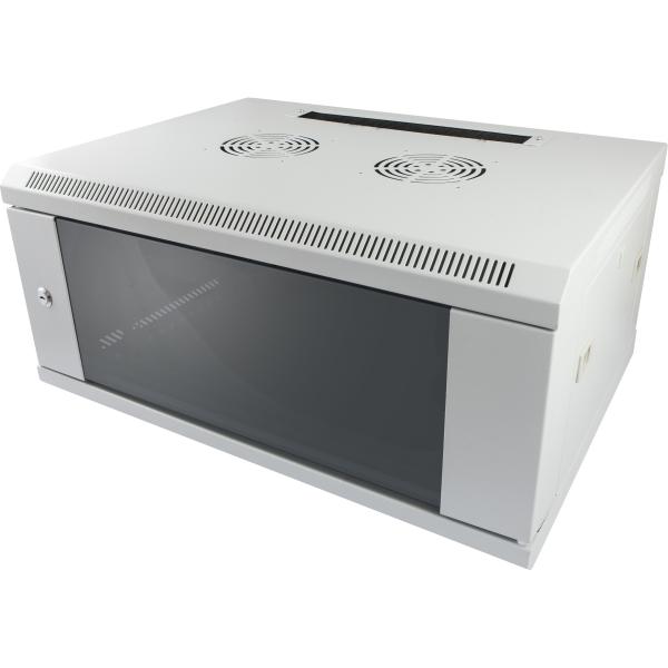 Allnet 19 Wandgehäuse 9HE B600 / T450mm 1-teilig *lichtgrau* SMC-Serie (9 HE, 19 Zoll Rack), Serverschrank, Grau