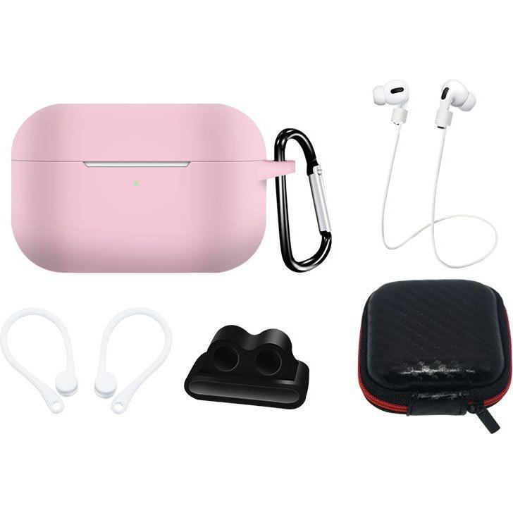 Hurtel Silikonhüllen-Set für AirPods Pro 2 / AirPods Pro 1 + Hülle / Ohrbügel / Umhängeband / Uhrenarmbandh (Kopfhörer H...
