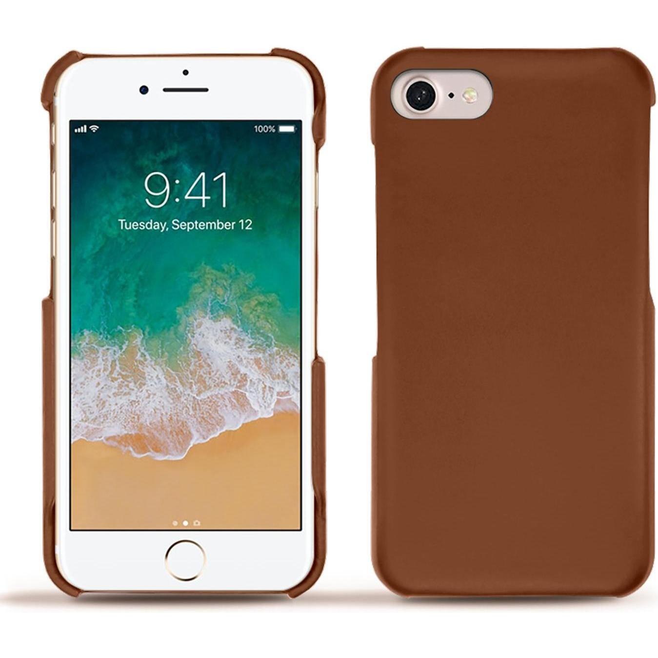 Noreve Lederschutzhülle (Apple iPhone 7), Smartphone Hülle, Braun