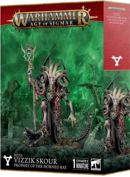 Actual product image Games Workshop Warhammer AoS - Skaven Vizzik Skour Prophet du Rat Cornu (Plastic)