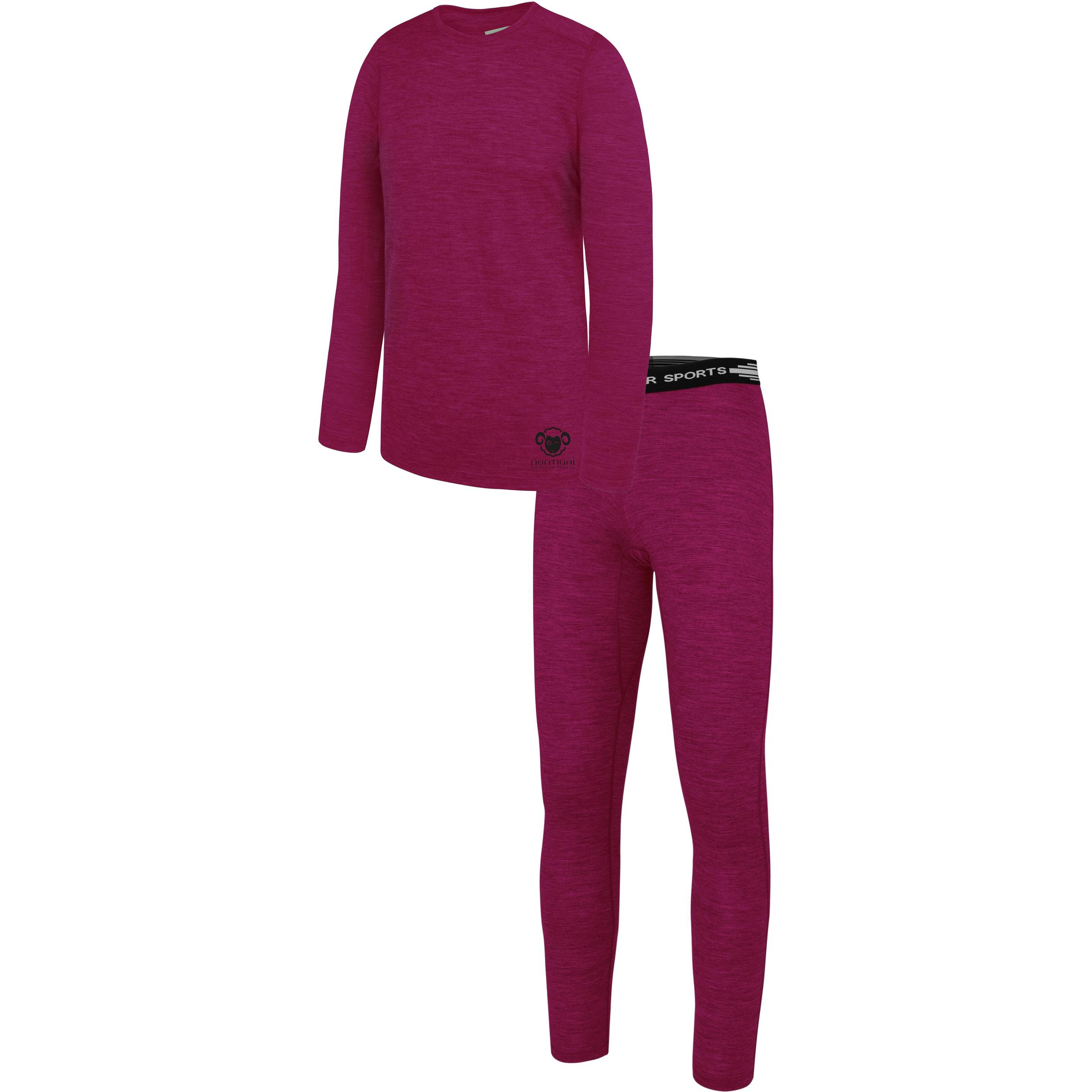 Thumbnail - Normani, Herren, Funktionsshirt, Kinder Merino Thermo Unterwäsche (86, 90, 92), Rosa, 92, 86, 90
