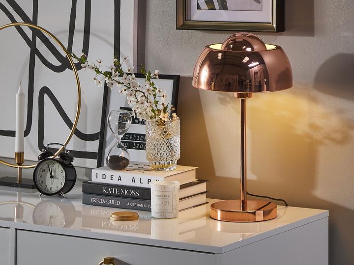 Produktbild Beliani Tischlampe kupferrot 44 cm rund SENETTE (E27)