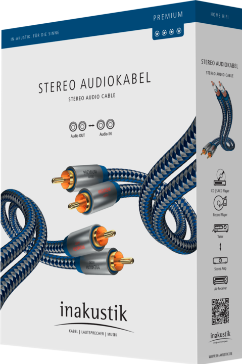 Actual product image Inakustik Premium stereo connection (0.75 m, Cinch)
