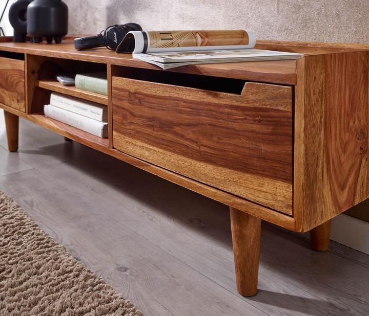 Produktbild FineBuy Lowboard Sheesham Braun