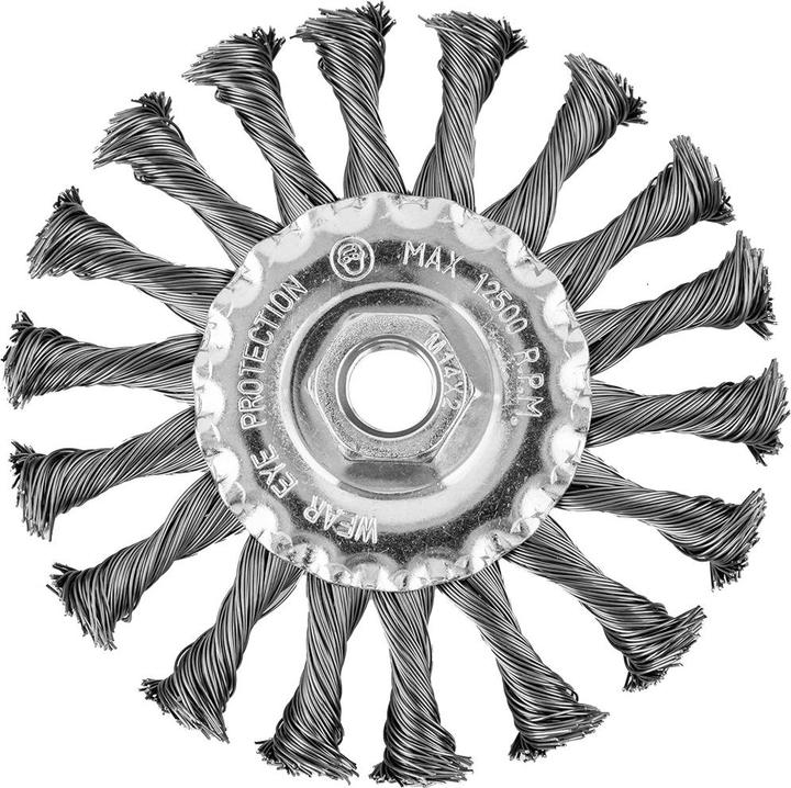 Immagine prodotto Graphite 115 mm Drahtbürste, gedrehter Stahldraht, M14