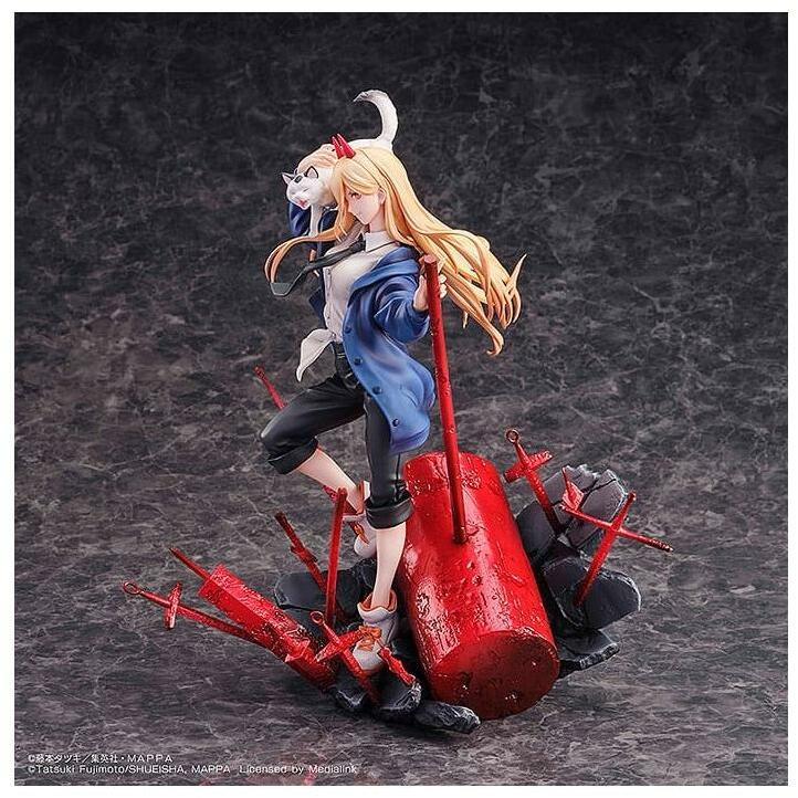 Thumbnail - Sega Chainsaw Man statuette 1/7 1/7 Power & Meowy 28 cm