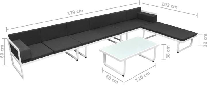 Image du produit vidaXL Gartenmöbel Set