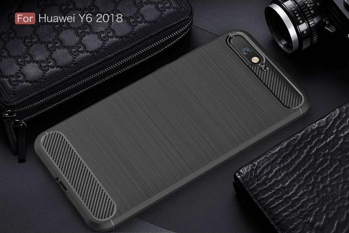 Immagine prodotto Screenguard Huawei Y6 2018 Cover Carbon Brushed Soft TPU (Huawei Y6 (2018))