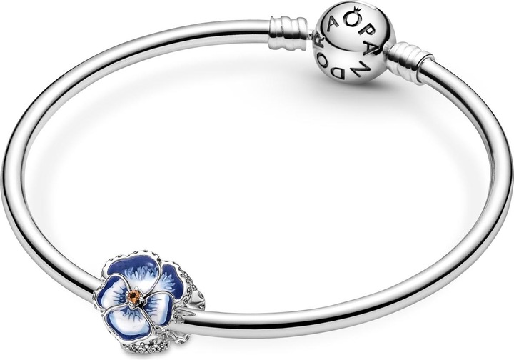 Produktbild Pandora Charm blaue Stiefmütterchenblüte (0.86 cm, Silber 925)