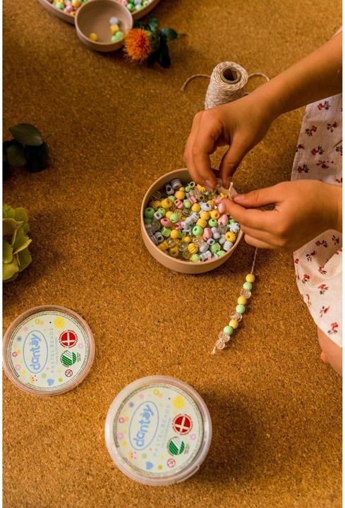 Produktbild dantoy 5911 - PASTEL PERLEN PASTELFARBEN GROss 520 STK.