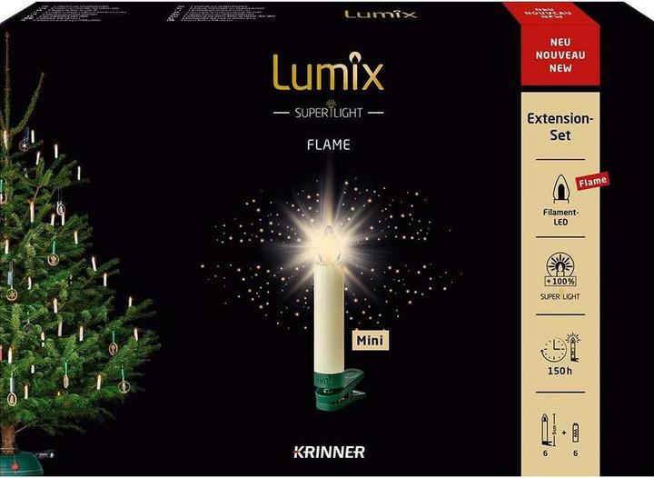 Actual product image Krinner LED Tree Candle SuperLight Flame, Set of 6 (6 x)