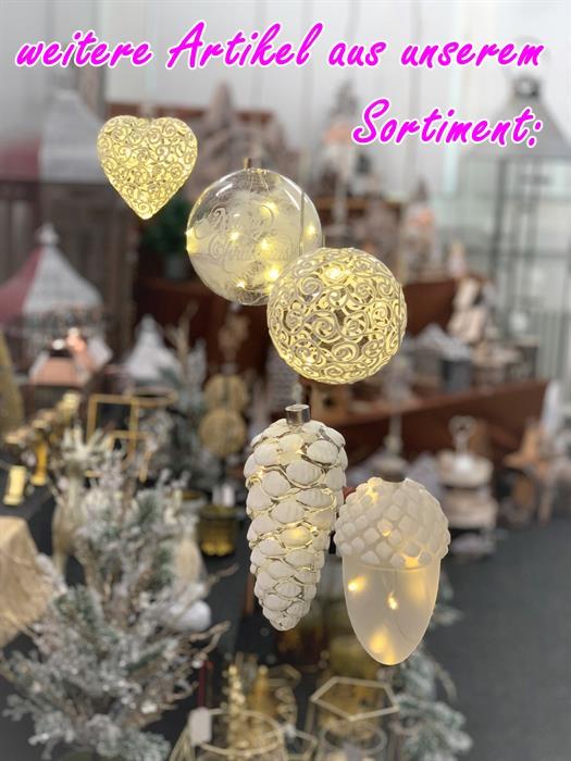 Produktbild D-M-C Design Kristbaumkugel, anthrazit, Glitter, D:10cm