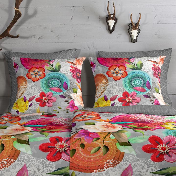 Immagine prodotto HIP Biancheria da letto in flanella Isarea multi (Set di biancheria da letto, 135x200 cm + 80x80 cm)
