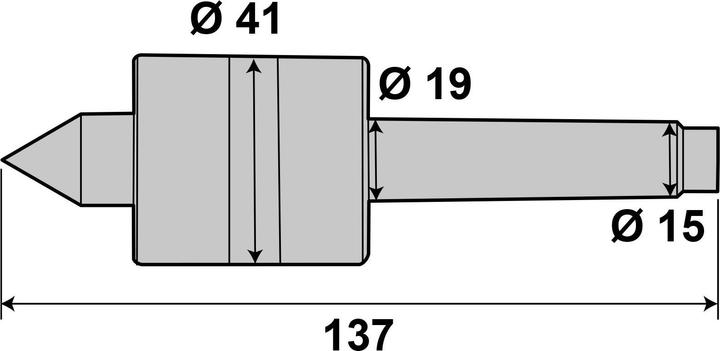 Produktbild Paulimot Mitlaufende Körnerspitze MK2