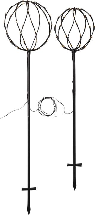 Produktbild Star Trading Gartenlicht Decoration Sphere, 96 LEDs, Schwarz, 2er Set (IP44)