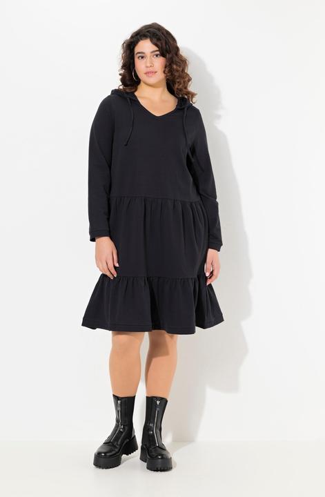 Produktbild Ulla Popken Sweatkleid, Kapuze, A-Linie, V-Ausschnitt, Langarm (42, 44)