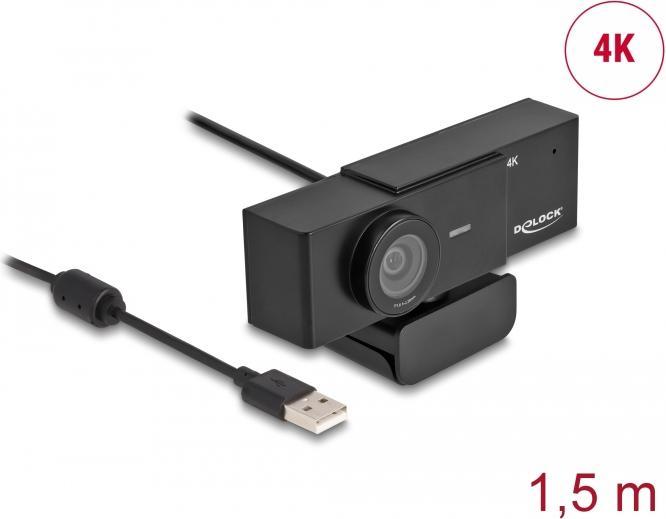 Immagine prodotto Delock Webcam USB UHD con microfono 4K 30 Hz 110° angolo di visione e treppiede (8.30 Mpx)