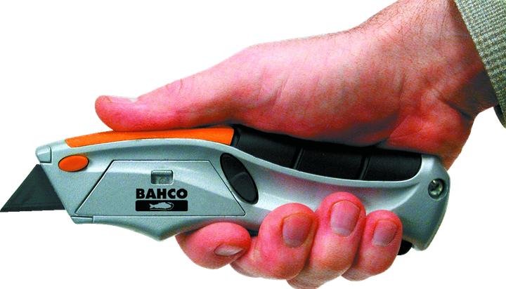 Actual product image Bahco Mini cutter knife with automatic blade retraction and rubber handle (Cutters)