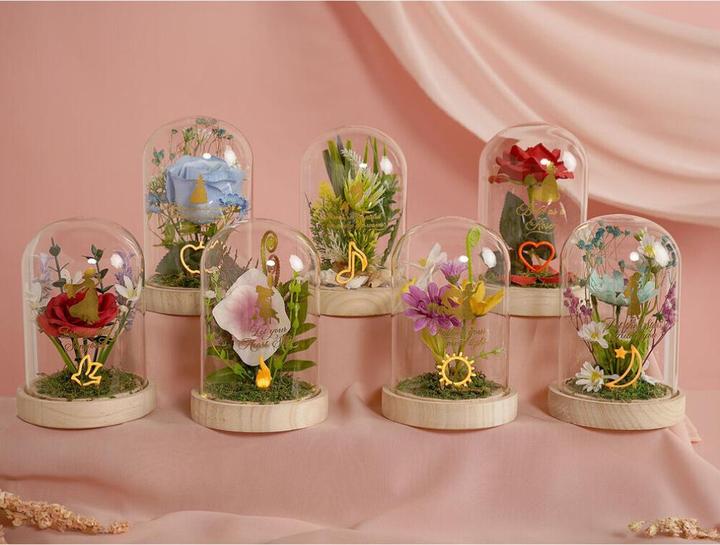 Image du produit Widdop Disney Princess Jasmine florals in a clonche with neon light