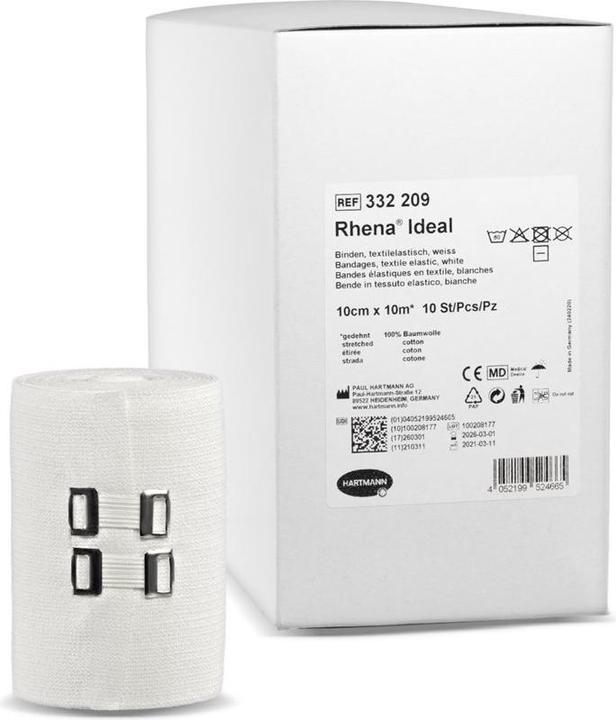 Actual product image Rhena Ideal elastic bandage 10cmx10m white 10 pcs