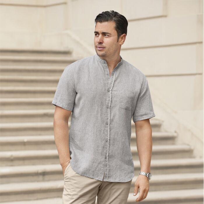 Immagine prodotto Artime Leinen-Kurzarmhemd mit Brusttasche (M)