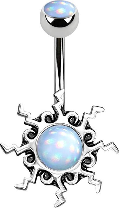 Immagine prodotto Star Piercing Banana argento sole con epossidica pietra blu (Ottone, Acciaio chirurgico 316L)