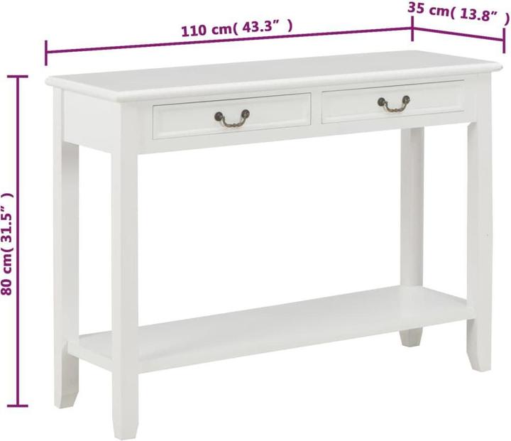 Image du produit vidaXL Konsolentisch (110 x 35 x 80 cm)