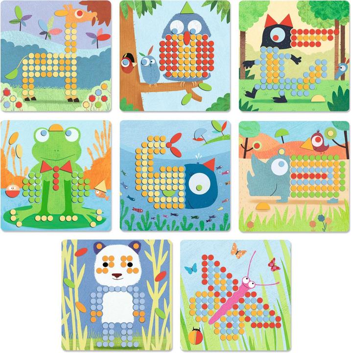 Produktbild Djeco Lernspiel Mosaico rigolo (mult) (Italienisch, 4 - 5 Jahre)