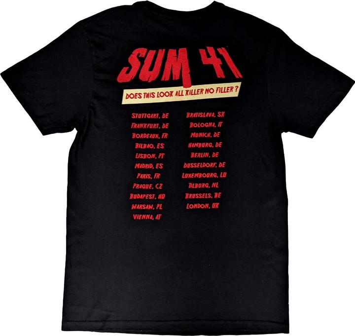 Actual product image Universal Textiles Does This Look Like All Killer No Filler European Tour 2022 TShirt (M)
