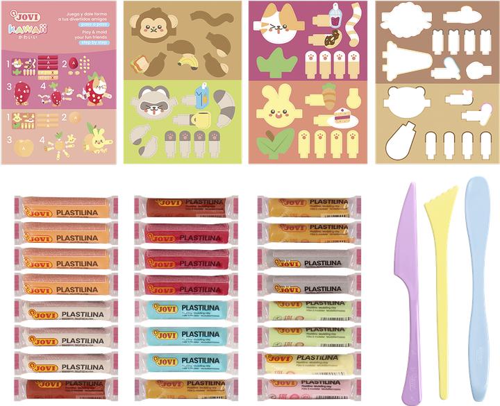 Actual product image Jovi Kawaii Koffer Plastilina Kit - Kawaii Tiere
