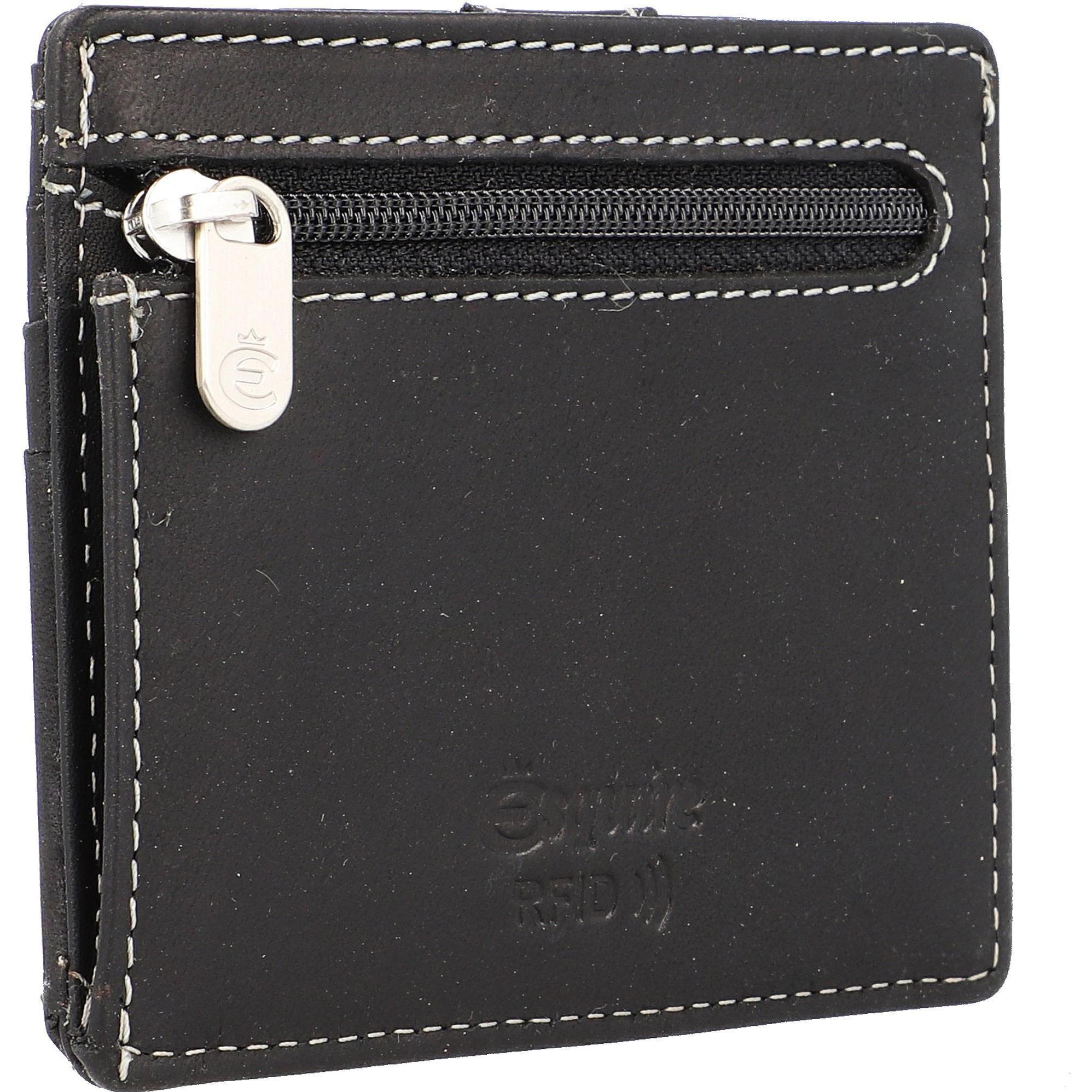 Esquire, Herren, Portemonnaie, Oslo Kreditkartenetui RFID Leder 10 cm, Schwarz