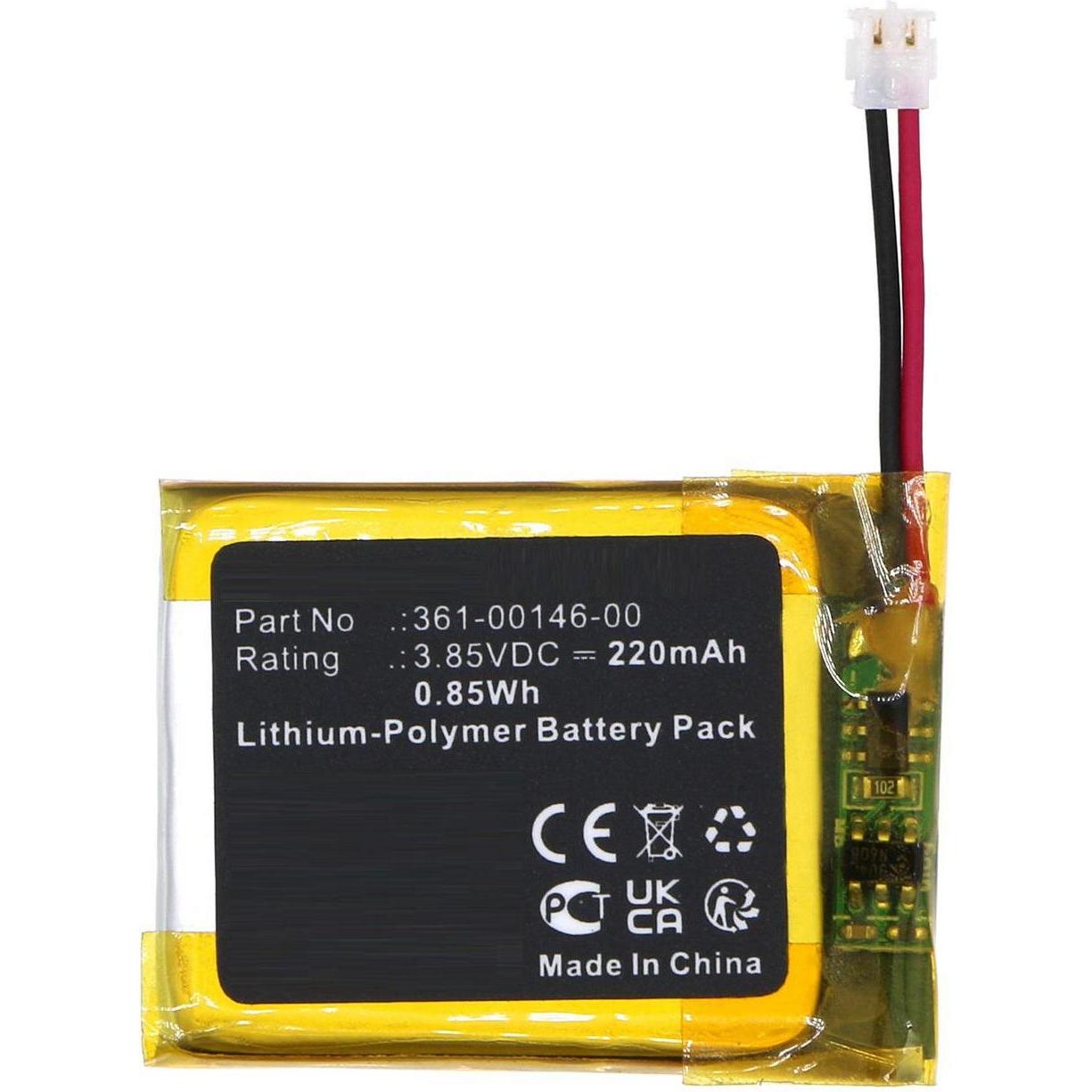CoreParts Battery 3.85V 220mAh 0.85Wh, Smartwatch Zubehör, Schwarz