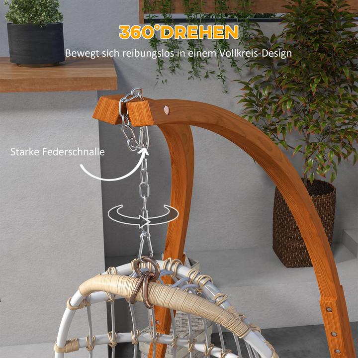 Immagine prodotto Outsunny Telaio per sedia sospesa con catena di sospensione (150 kg)