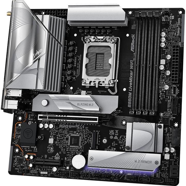 Actual product image AsRock B860M LiveMixer WiFi DDR5 Intel S retail (LGA 1851, Intel B860, mATX)