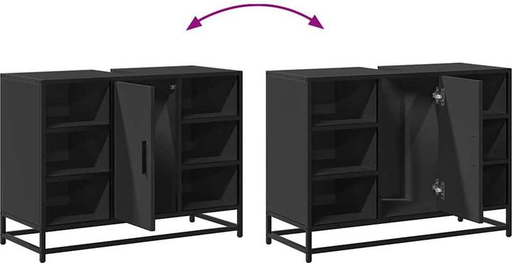 Productafbeelding VidaXL Onderkastje zwart 80x33x60 cm afgeleid houtproduct (80 x 33 x 60 cm)