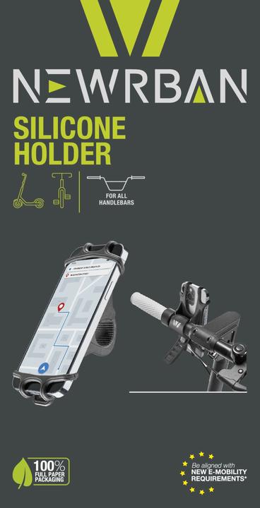 Immagine prodotto Newrban Supporto per volante per smartphone Cellularline Nero