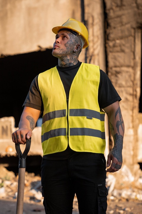 Actual product image Korntex High visibility waistcoat with zipper (4XL)