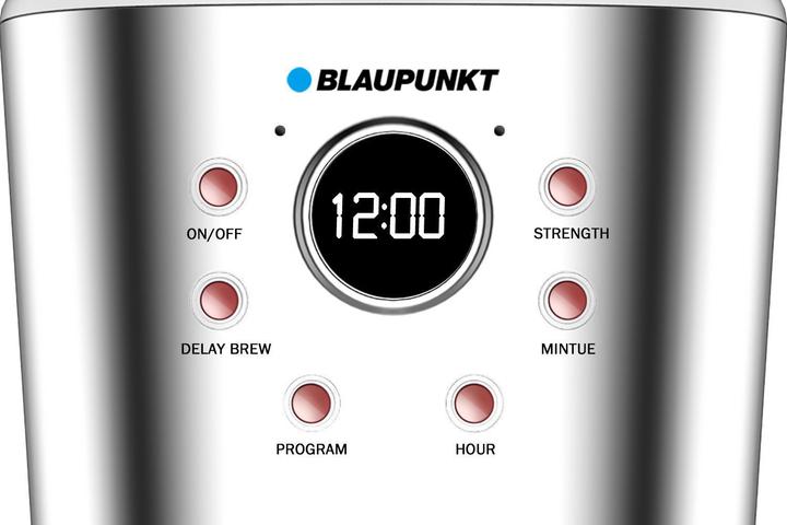 Actual product image Blaupunkt CMD802WH Coffee Maker White, Silver Capacity cups=14 Glass jug, Display, Warm