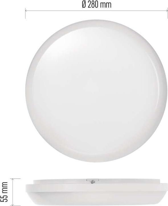 Actual product image Emos LED ceiling light Dori, round, white 18W neutral white, IP54 (1800 lm)