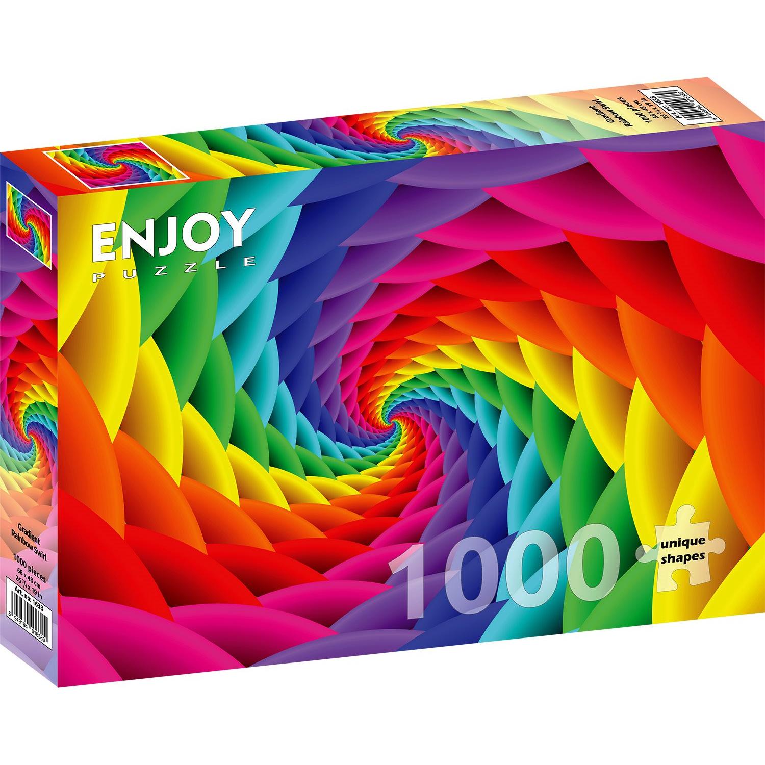 Enjoy Puzzle ENJOY-1638 - Gradient Rainbow Swirl, Puzzle, 1000 Teile (1000 Teile)