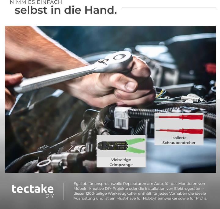 Actual product image tectake Trolley Tool Case (1200 pieces)