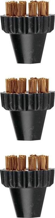 Actual product image Polti 3 Small Brass Bristles Brushes Kit PAEU0297 Vaporetto Lecoaspira Unico Suitable for Vaporetto models